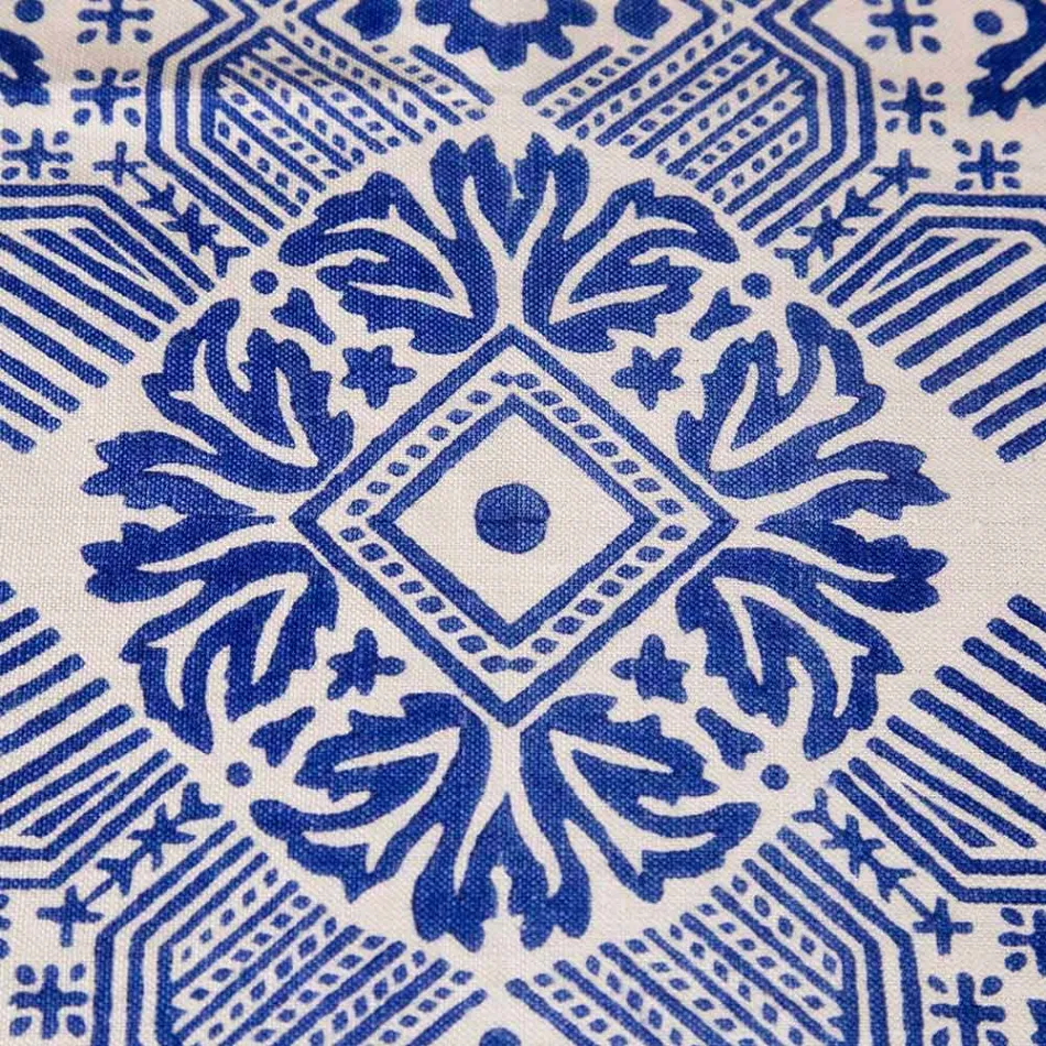 Hand Printed Artistic Tablecloth Unique Piece of Italian Craft - Brands Viadurini