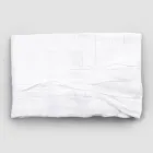 White Linen Tablecloth with Italian Luxury Pleated Border - Tippel Viadurini