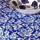 100% Italian Handcrafted Linen Tablecloth with One Piece Hand Print - Brands Viadurini