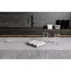 Anthracite Linen Tablecloth and Border with Geometric Decoration, Handcrafted - Dippel Viadurini