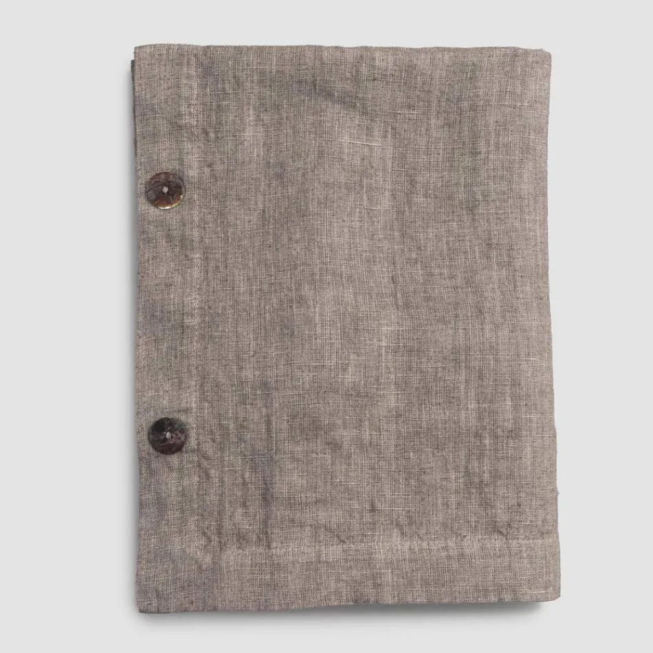 Rectangular Linen Tablecloth with Buttonholes and 10 Buttons, Luxury - Mediterranean Viadurini