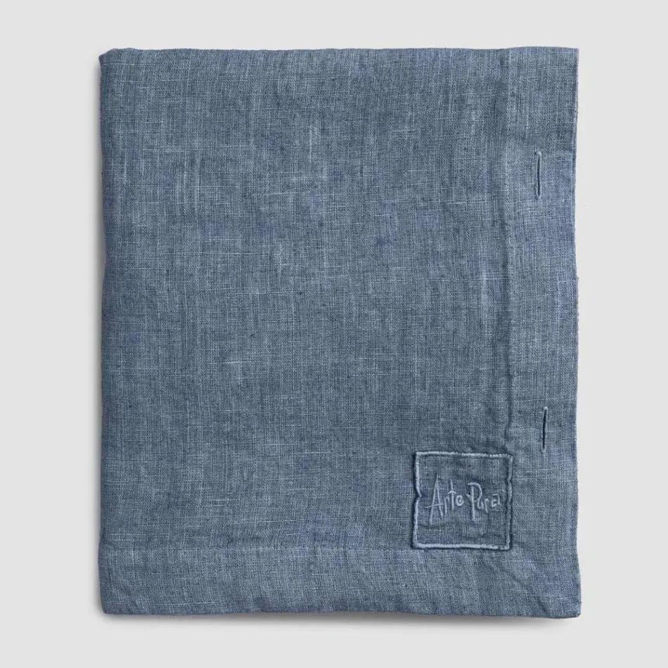 Rectangular Linen Tablecloth with Buttonholes and 10 Buttons, Luxury - Mediterranean Viadurini