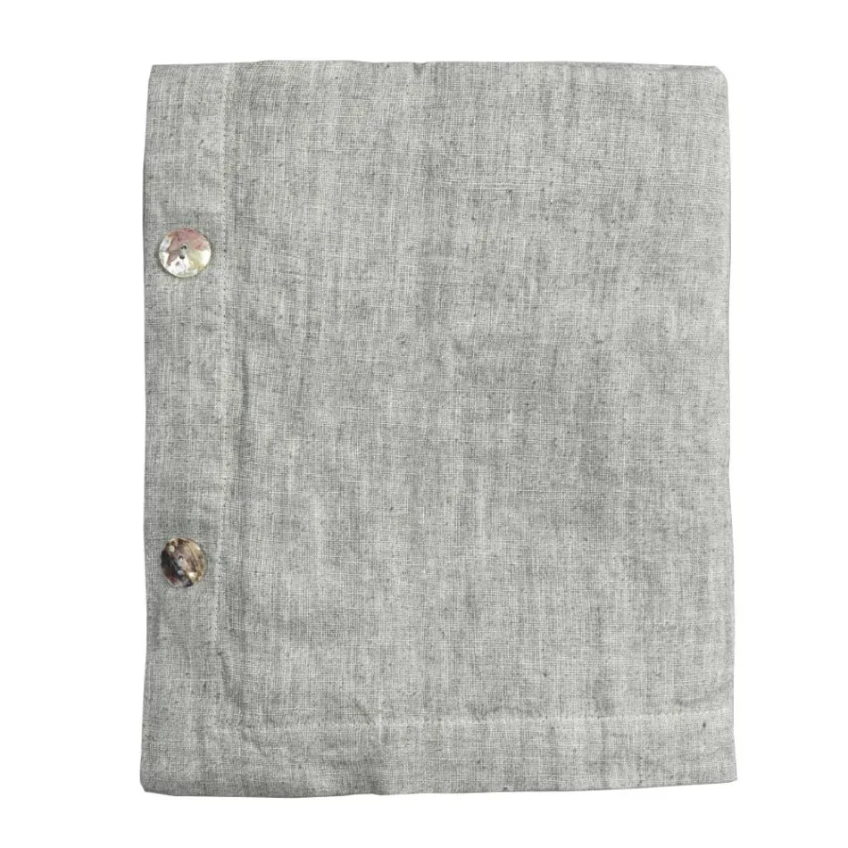 Rectangular Linen Tablecloth with Buttonholes and 12 Luxury Buttons - Mediterranean Viadurini