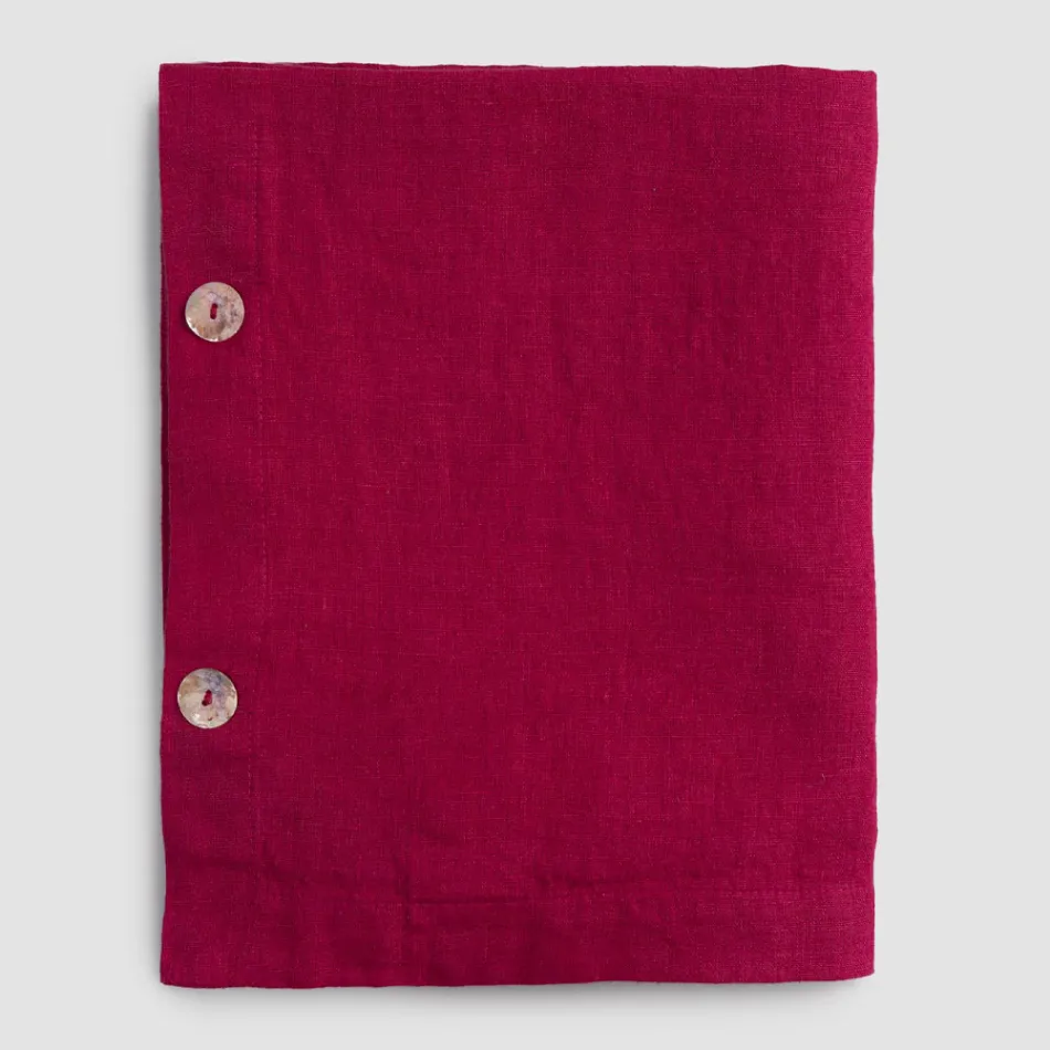 Rectangular Linen Tablecloth with Buttonholes and 12 Luxury Buttons - Mediterranean Viadurini