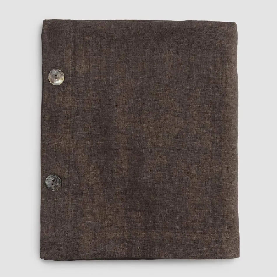 Rectangular Linen Tablecloth with Buttonholes and 12 Luxury Buttons - Mediterranean Viadurini