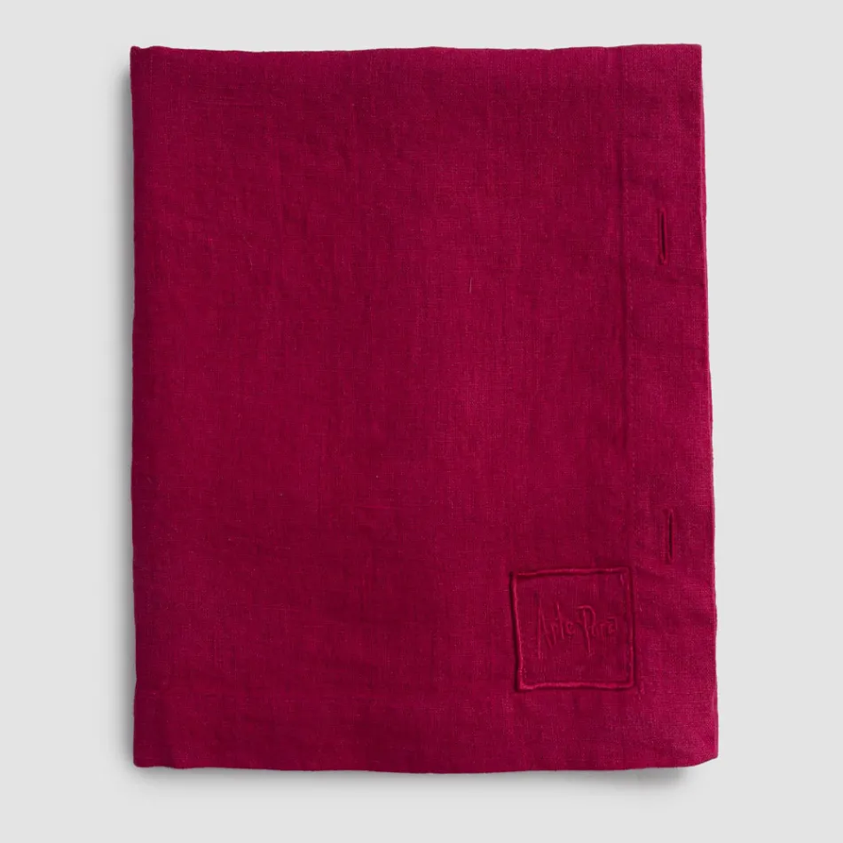 Rectangular Linen Tablecloth with Buttonholes and 12 Luxury Buttons - Mediterranean Viadurini