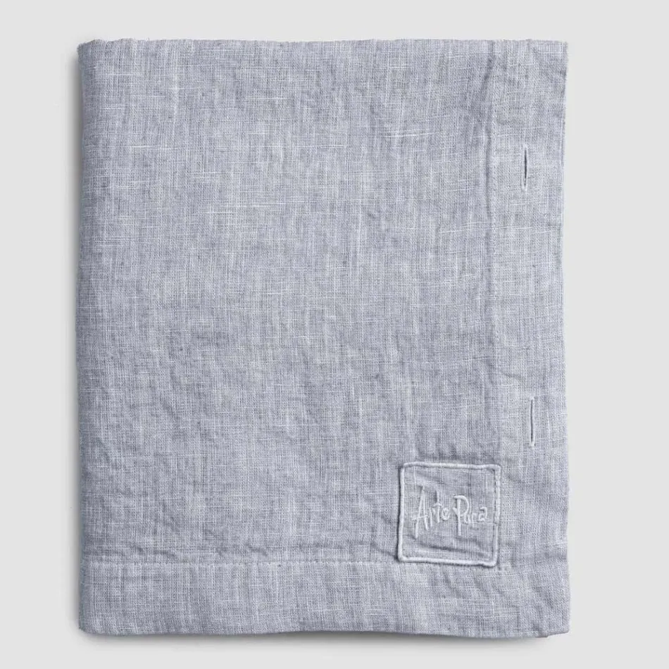 Rectangular Linen Tablecloth with Buttonholes and 12 Luxury Buttons - Mediterranean Viadurini