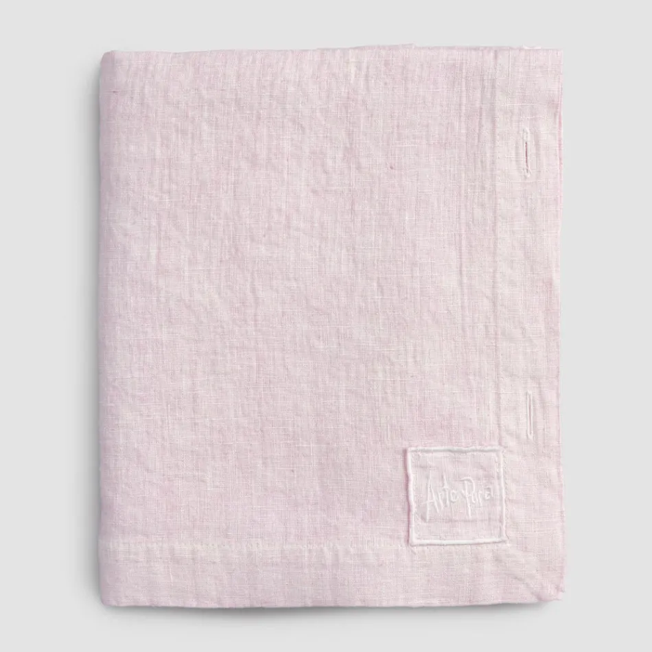 Luxury Modular Colored Linen Tablecloth with Buttonholes and 12 Buttons - Mediterranean Viadurini