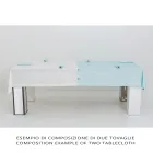 Luxury Modular Colored Linen Tablecloth with Buttonholes and 12 Buttons - Mediterranean Viadurini