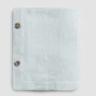 Luxury Modular Colored Linen Tablecloth with Buttonholes and 12 Buttons - Mediterranean Viadurini