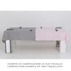 Luxury Modular Colored Linen Tablecloth with Buttonholes and 12 Buttons - Mediterranean Viadurini