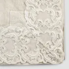 Rectangular Tablecloth in Beige Linen with Artisan Luxury Farnese Lace - Kippel Viadurini