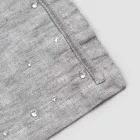 Breakfast Placemats in Grey Linen with Crystals 2 Pieces - Macanno Viadurini