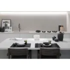 Linen Napkins with Black or Butter Crystals, 6 Pieces Italian Luxury - Prezio Viadurini