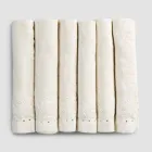 Linen Napkins with Black or Butter Crystals, 6 Pieces Italian Luxury - Prezio Viadurini