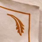 Napkin in Mixed Linen with Hand Print Unique Piece Made in Italy - Brands Viadurini