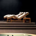 Varaschin Barcode contemporary garden bed / indoor teak Viadurini