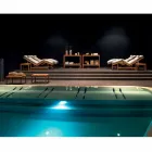 Varaschin Barcode contemporary garden bed / indoor teak Viadurini