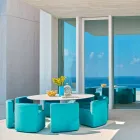 Varaschin Big In & Out garden table + 8 modern design armchairs Viadurini