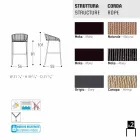 Varaschin Cricket contemporary garden design stool, 2 pieces Viadurini