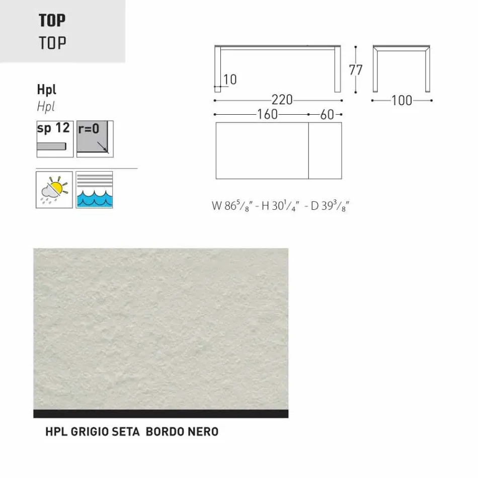 Varaschin Dolmen extending garden table, up to 380 cm Viadurini