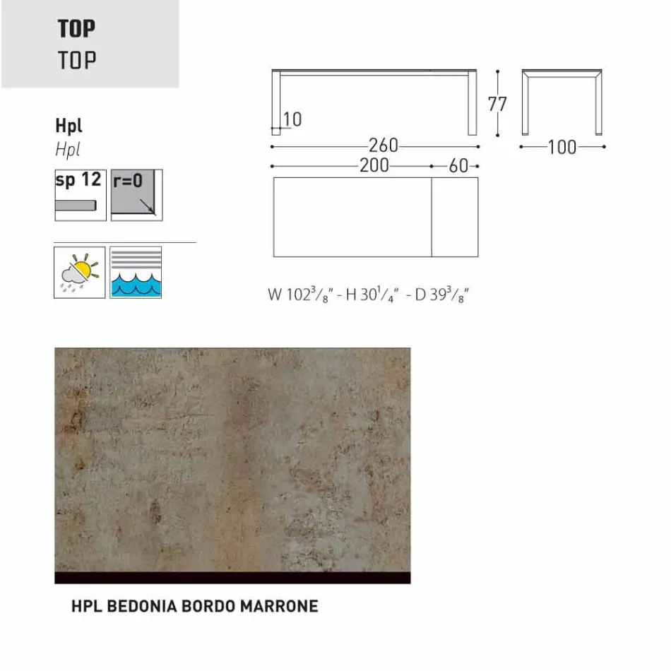 Varaschin Dolmen extending garden table, up to 380 cm Viadurini