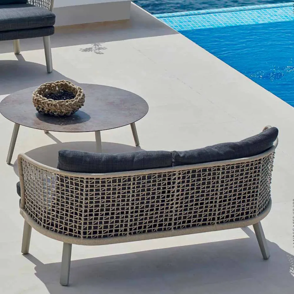 Varaschin Emma modern two-seater upholstered garden sofa Viadurini