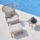 Varaschin Emma design outdoor footrest in upholstered fabric Viadurini