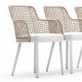 Modern design upholstered outdoor armchair, Emma by Varaschin