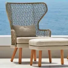 Varaschin Emma padded outdoor armchair of modern design Viadurini