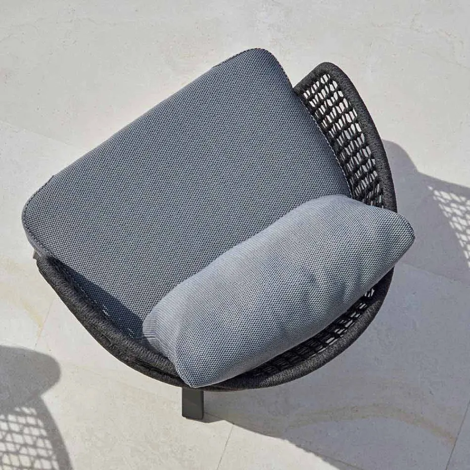 Varaschin Emma outdoor armchair upholstered in metal and fabric Viadurini