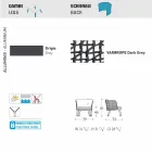 Varaschin Emma outdoor armchair upholstered in metal and fabric Viadurini