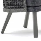 Varaschin Emma modern outdoor armchair with fabric headrest Viadurini