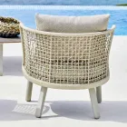 Varaschin Emma garden armchair upholstered in fabric and metal Viadurini