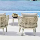 Varaschin Emma garden armchair upholstered in fabric and metal Viadurini