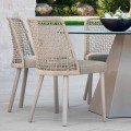 Design garden chair in fabric and aluminium, Emma by Varaschin