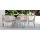 Varaschin Emma design garden chair in fabric and aluminium Viadurini