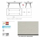 Varaschin Link extensible garden table with teak legs, H75 cm Viadurini