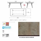 Varaschin Link extensible garden table with teak legs, H75 cm Viadurini