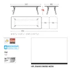 Varaschin Link modern design extendable garden table, H 73.2 cm Viadurini