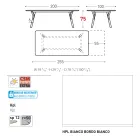 Varaschin Link modern design extendable garden table, H 73.2 cm Viadurini