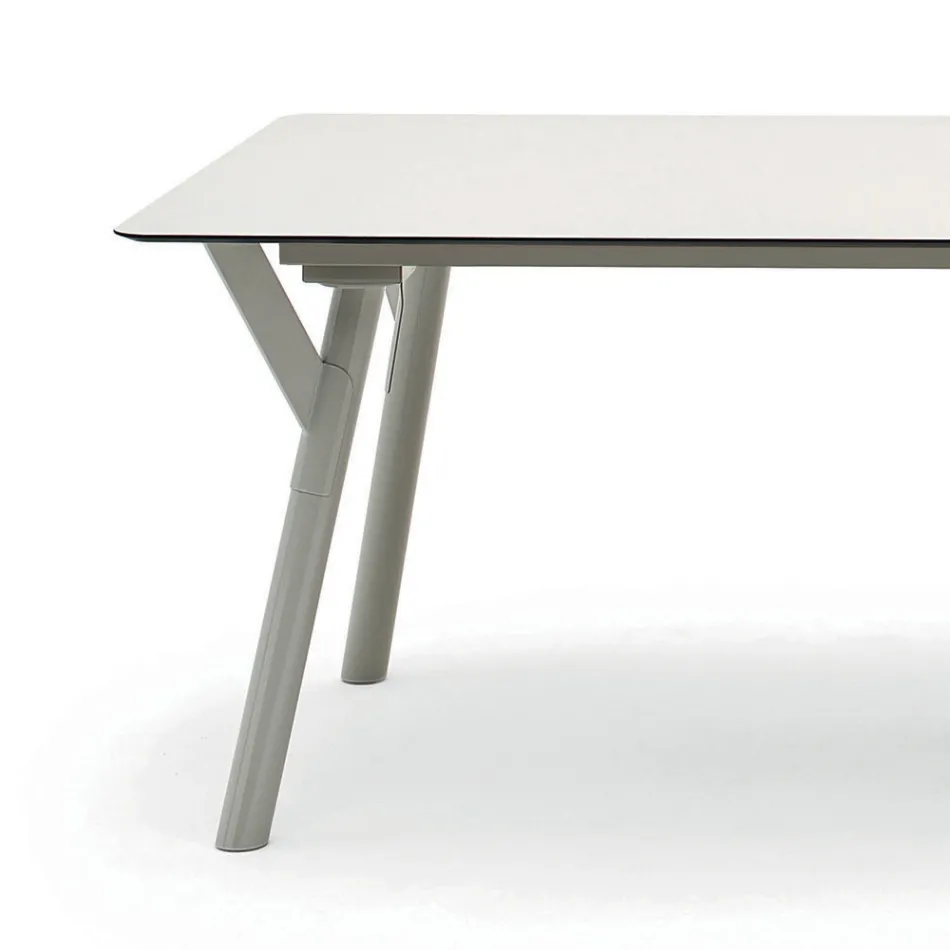 Varaschin Link modern design extendable garden table, H 73.2 cm Viadurini