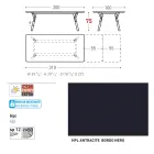 Varaschin Link modern design extendable garden table, H 73.2 cm Viadurini