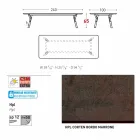 Varaschin Link garden table with teak wood legs, H 65 cm Viadurini