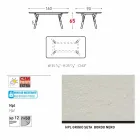 Varaschin Link garden table with teak wood legs, H 65 cm Viadurini