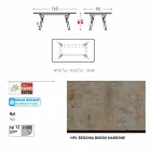 Varaschin Link garden table with teak wood legs, H 65 cm Viadurini