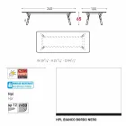 Varaschin Link garden table with teak wood legs, H 65 cm Viadurini