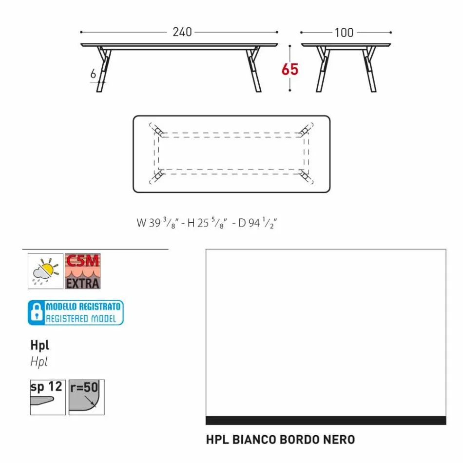 Varaschin Link garden table with teak wood legs, H 65 cm Viadurini