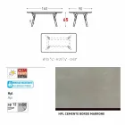 Varaschin Link garden table with teak wood legs, H 75 cm Viadurini