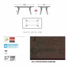 Varaschin Link garden table with teak wood legs, H 75 cm Viadurini